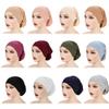 4 Pieces Ribbed Inner Cap Hijab for Women Muslim Underscarf Hat Bonnet Islamic Stretch Tube Cap Turban Headband view 2