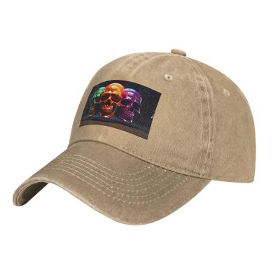 YYHWHJDE Natural Color Skulls Picture Adult Classic Denim hat : Comfortable, Light Unisex Suitable for Outdoor Sports Travel