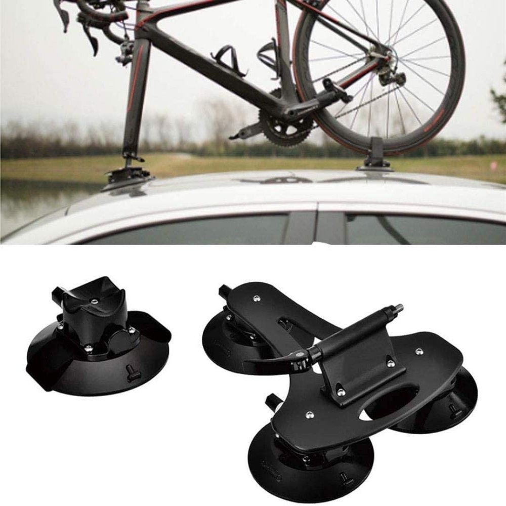 MekUk Bike Racks Bicycle Bike Car Cycle Carrier With Sucker Car Suction Roof For Sports Outdoors Tourism Camping For Cars Bike Carriers Roof Mounted Bicycle Carrier Car Back Rack Rear Mounted Universa