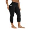 ODODOS Buttery Soft Lounge Yoga Leggings with Pockets for Women Cropped Length 23" High Waist Yoga Pants, Black, Large view 1