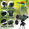 NWDEY 25-75X60 Spotting Scope with 51in Tripod, Spotting Scope for Target Shooting, Hunting & Bird Watching, Low Light Vision, Phone Adapter, Carry Bag, BAK4 Prism, FMC Lens, Waterproof (ArmyGreen) view 3