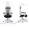 Executive Desk Chair Ergonomic Office Desk Chair, Swivel Mesh PC Chair with Headrest and Arms, Height Adjustable, Comfortable High-Back Executive Chair with Footstool Office Chair (Color : B) view 3