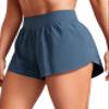 CRZ YOGA High Waisted Split Running Shorts for Women 3" - Comfy Mesh Liner for Workout Athletic GymTrack Quick Dry Stelindigo X-Small view 1