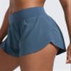 CRZ YOGA High Waisted Split Running Shorts for Women 3" - Comfy Mesh Liner for Workout Athletic GymTrack Quick Dry Stelindigo X-Small view 4