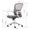 Executive Desk Chair Ergonomic Office Chair Desk Chair Breathable Mesh Back PC Chair with Lumbar Support Arms Adjustable Swivel Rolling Task Mid Back Executive Chair Office Chair (Color : C) view 2