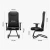 Executive Desk Chair Office Desk Chair High Back Black Leather Soft Executive Ergonomic Office Chair Adjustable Height Task Chair with Arms Office Chair view 2