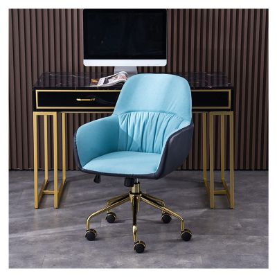 Executive Desk Chair Ergonomic Office PC Desk Chair Height Adjusting Arm Waist Support Function, Mid Back Swivel Task Chair for Home Office Office Chair (Color : B)