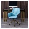 Executive Desk Chair Ergonomic Office PC Desk Chair Height Adjusting Arm Waist Support Function, Mid Back Swivel Task Chair for Home Office Office Chair (Color : B) view 1