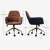 Executive Desk Chair Ergonomic Office PC Desk Chair Height Adjusting Arm Waist Support Function, Mid Back Swivel Task Chair for Home Office Office Chair (Color : B) view 2