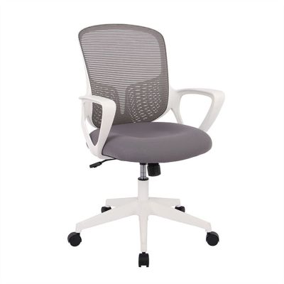 Executive Desk Chair Mid Back Mesh Office Chair Ergonomic Swivel Desk Office Chair with Armrests and Lumbar Support Adjustable Height PC Task Chairs Office Chair (Color : White)