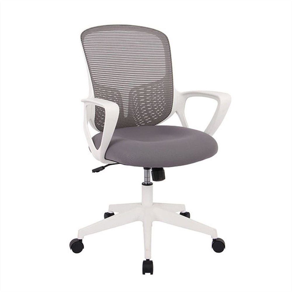 Executive Desk Chair Mid Back Mesh Office Chair Ergonomic Swivel Desk Office Chair with Armrests and Lumbar Support Adjustable Height PC Task Chairs Office Chair (Color : White)