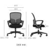 Executive Desk Chair Mid Back Mesh Office Chair Ergonomic Swivel Desk Office Chair with Armrests and Lumbar Support Adjustable Height PC Task Chairs Office Chair (Color : White) view 2