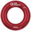 GM CLIMBING Red Small Rappel Ring 25kN for Rock Climbing Arborist Rescue Slackline Hammock 1-Pack view 1