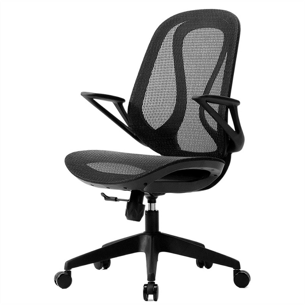 Executive Desk Chair Ergonomic Office Chair, Breathable Mesh Desk Chair, Lumbar Support PC Chair with Flip-up Arms, Black Swivel Task Chair with Wheels, Adjustable Height Home Gaming Chair Office Chai