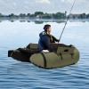 LyeXD Inflatable Fishing Boat Float Tubes for Fishing with Oar&Fin, Inflatable Float Tube w/Storage Pockets Adjustable Backrest,Loading Capacity 286lb, Floated Belly Boat for Lake, River (Green) view 2