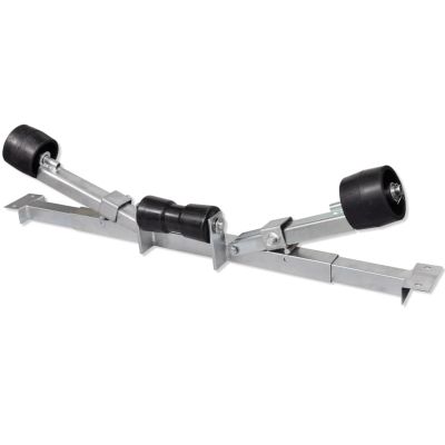 Gecheer Boat Trailer Bottom Support Bracket with Keel Rollers, Adjustable Width 31IN-48IN, Zinc-Coated Steel, Heavy Duty, for Boat Trailers