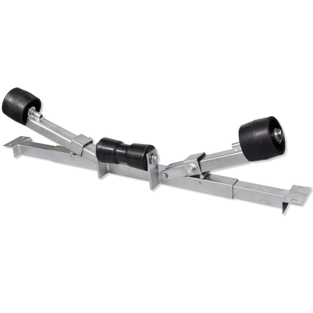 Gecheer Boat Trailer Bottom Support Bracket with Keel Rollers, Adjustable Width 31IN-48IN, Zinc-Coated Steel, Heavy Duty, for Boat Trailers