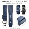 ANZOAT 23mm Rubber Watchbands 24mm For CALIBRE DE CARTIER TANK SOLO SANTOS DE Waterproof Silicone Watch Strap (Color : Black Fold Buckle, Size : 23mm) view 2