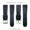 ANZOAT 23mm Rubber Watchbands 24mm For CALIBRE DE CARTIER TANK SOLO SANTOS DE Waterproof Silicone Watch Strap (Color : Black Fold Buckle, Size : 23mm) view 3