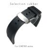 ANZOAT 23mm Rubber Watchbands 24mm For CALIBRE DE CARTIER TANK SOLO SANTOS DE Waterproof Silicone Watch Strap (Color : Black Fold Buckle, Size : 23mm) view 4