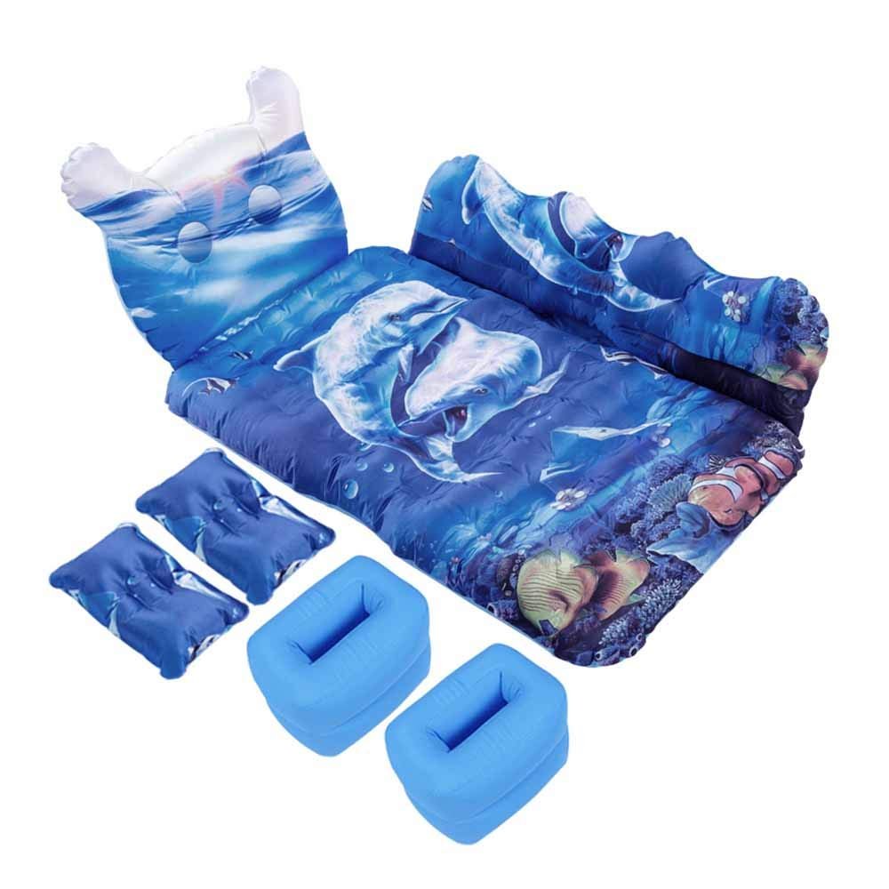 Car Mat Camping Mat Car Sleeping Bed with Air Pump Two Headrest Travel Inflatable Bed Suitable for Car General SUV