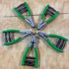 Starting Clamp, Professional Stringing Clamp, Portable 3 Spring Clamping Tool, Tennis Equipment for Badminton Racket, Tennis, Green view 2