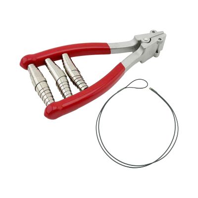 Starting Clamp, Professional Stringing Clamp, Portable 3 Spring Clamping Tool, Tennis Equipment for Badminton Racket, Tennis, Red