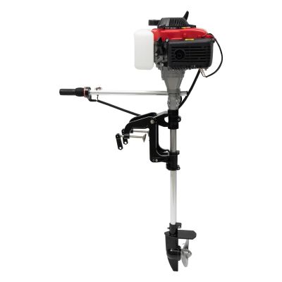 Gbonklong Outboard Motor, 4 Stroke 4hp 52cc Outboard Fishing Boat Motor Engine with Forced Air Cooling Cdi System for Inflatable Boat Kayak Canoe Sailboat, Water Farming, River Rescue