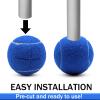 SHYUJAJIE 4 PCS Precut Walker Tennis Balls for Furniture Legs and Floor Protection, Heavy Duty Long Lasting Felt Pad Glide Coverings for Chair (Dark Blue) view 3