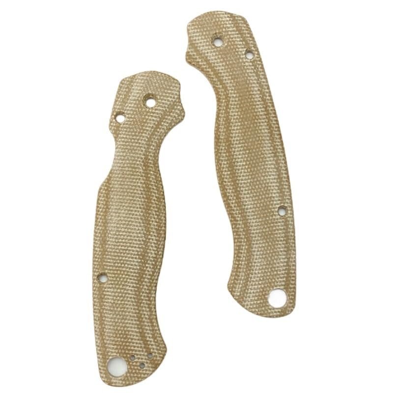 1 Pair Scales Handle Fits for Spyderco C81 Paramilitary 2, Micarta Handle Patch Sand