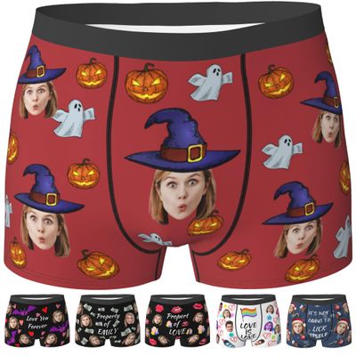 Custom Underwear For Boyfriend Custom Boxers With Face For Men Personalized Boxers With Face On Them Custom Boxers Personalized Gifts For Boyfriend Style-18 L