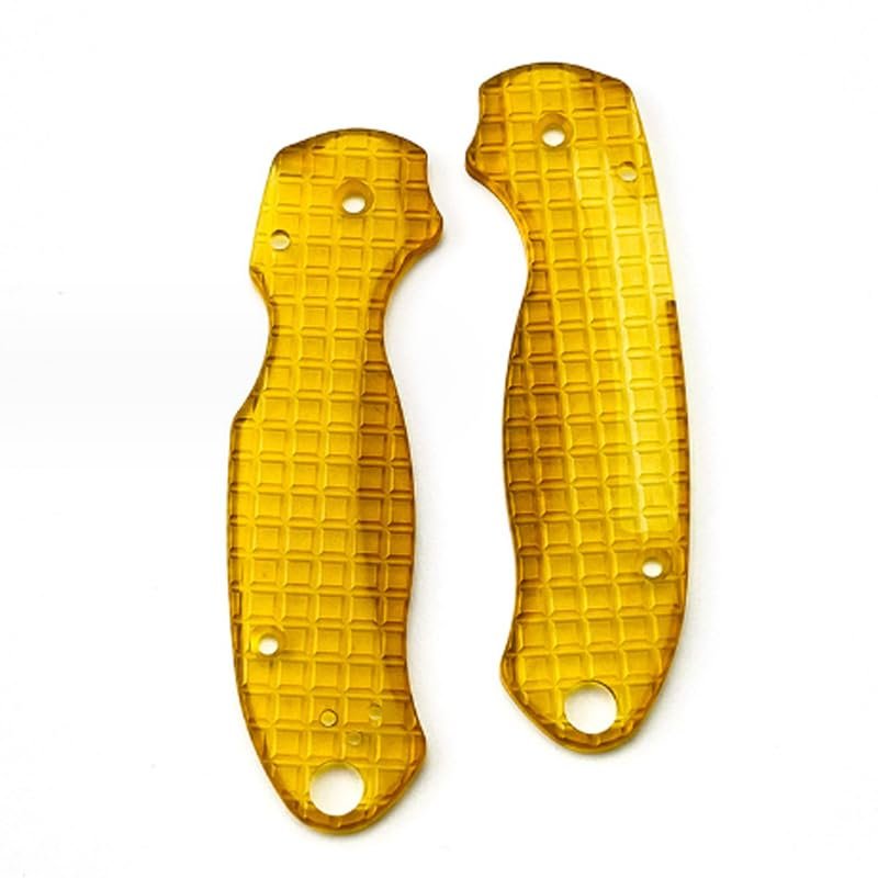 1 Pair Scales Handle Fits for Spyderco C223 para 3, Ultem PEI Clear Handle Patch