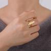 Dreamtimes Israel Palestine Map Finger Rings for Women Men Stainless Steel Adjustable Open Rings Country Geography Jewelry Gift (GOLD-1) view 4