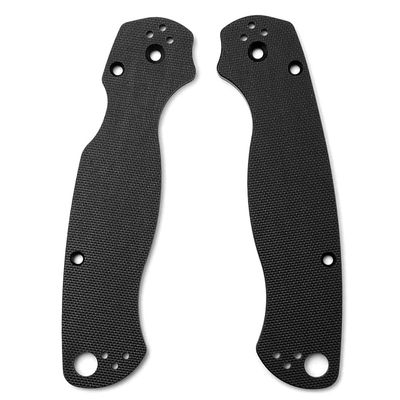1 Pair Handle Patch Fits for Spyderco C81 Paramilitary 2, G10 Custom Scales Handles Black