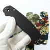 1 Pair Handle Patch Fits for Spyderco C81 Paramilitary 2, G10 Custom Scales Handles Black view 3