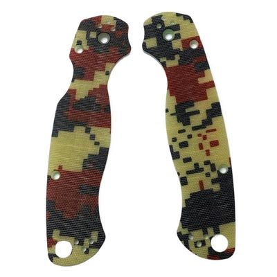 1 Pair Handle Patch Fits for Spyderco C81 Paramilitary 2, G10 Custom Scales Handles Camouflage