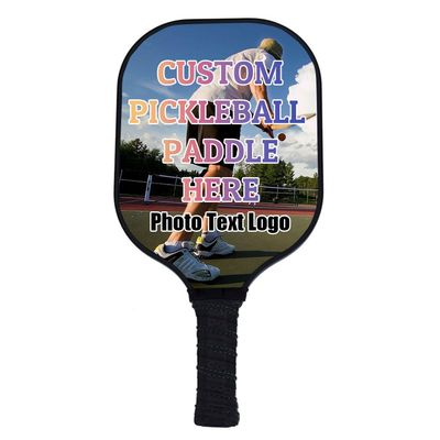 Custom Graphite Pickleballs Paddles Lightweight, Personalized with Photo Text Logo Pickleballs Paddle, Comfort Cushion Grip, Black