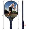 Custom Graphite Pickleballs Paddles Lightweight, Personalized with Photo Text Logo Pickleballs Paddle, Comfort Cushion Grip, Black view 4