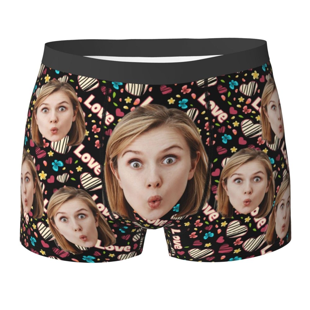 Custom Underwear For Boyfriend Custom Boxers With Face Custom Boxers For Men Customized Boxers Personalized Boxers For Men Style-12 M