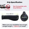SAPLIZE Bike Grips, Ergonomic Design Bicycle Grips Widen Holding Rubber Bike Handlebar Grips with Aluminum Lock for Mountain Road MTB (Black, Black Rings) view 2