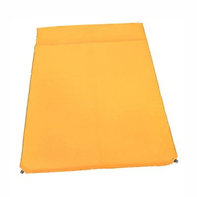 Self Inflating Sleeping Pad sandproof Beach Blanket Four Season Camping Pad Support Good Sleep with 2 Inch Thick Foam Insiden for Tent Outdoor (Yellow)