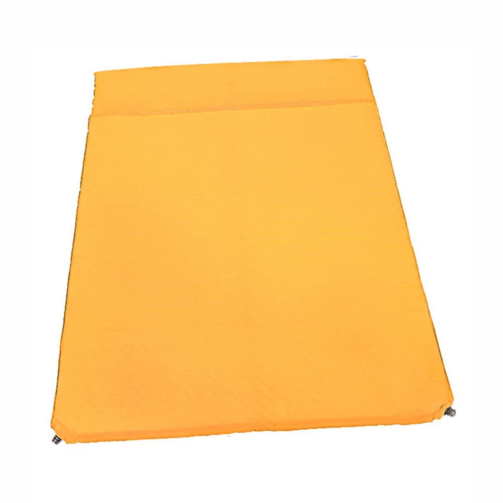 Self Inflating Sleeping Pad sandproof Beach Blanket Four Season Camping Pad Support Good Sleep with 2 Inch Thick Foam Insiden for Tent Outdoor (Yellow)