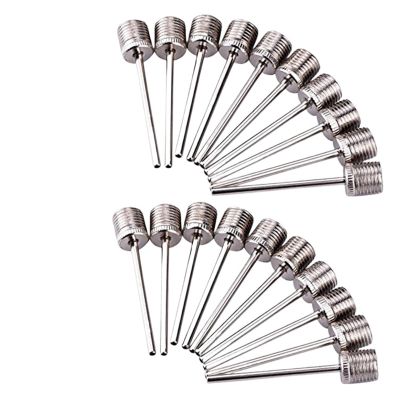 CLENEA 10/20Pcs Ball Air Needle Stainless Steel Pump Pin Basketball Inflating Pump Needle Football Inflatable Air Valve (Color : 20Pcs)
