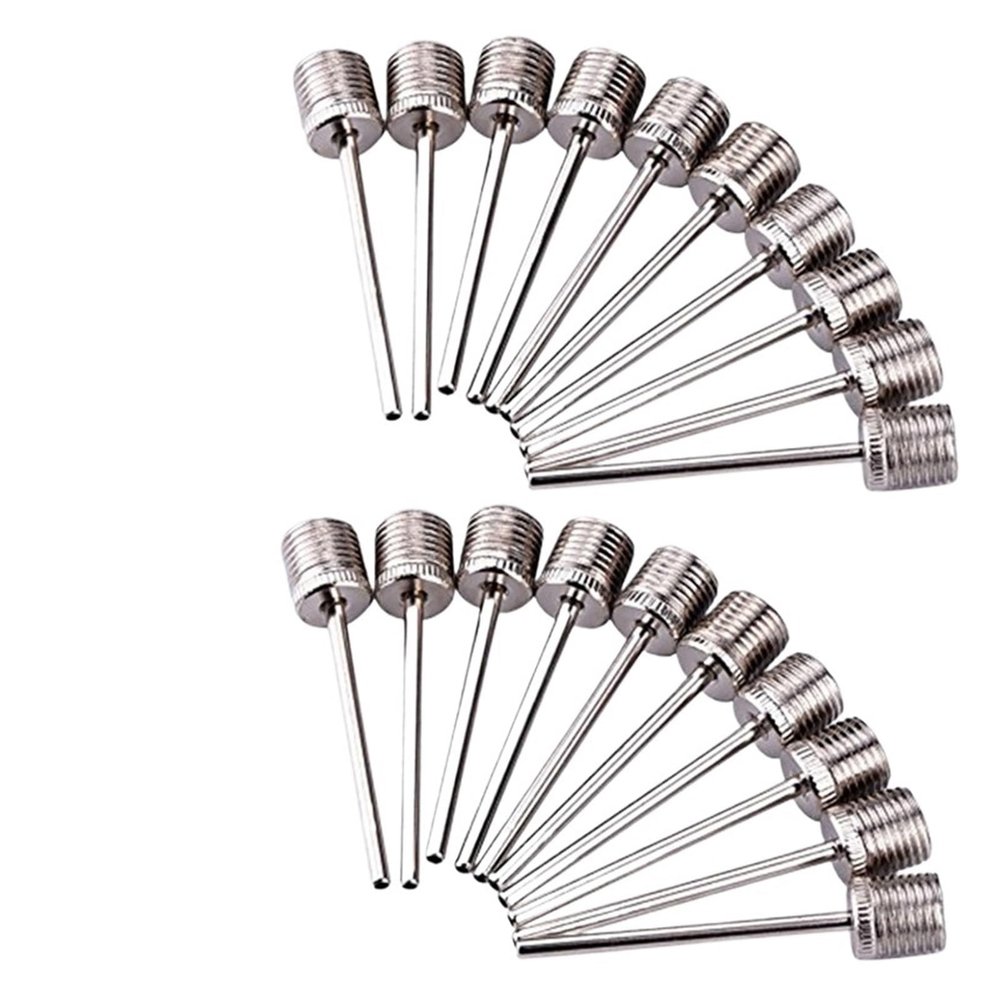 CLENEA 10/20Pcs Ball Air Needle Stainless Steel Pump Pin Basketball Inflating Pump Needle Football Inflatable Air Valve (Color : 20Pcs)