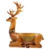 ABOOFAN Deer Trinket Box Resin Reindeer Figurine Jewelry Dish Ring Earring Holder Key Bowl Jewelry Organizer for Women Gifts Brown view 1