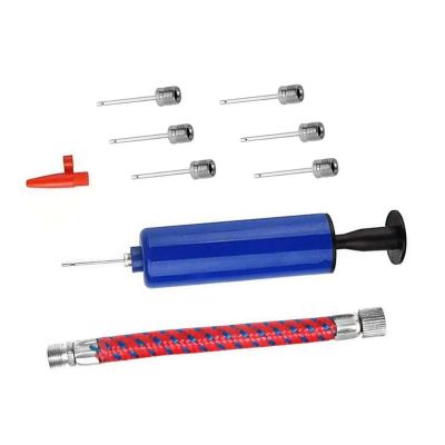 CLENEA 10pcs/Set Flexible Hose Volleyball Football Basketball with Needle Hand Air Pump Durable Balloon Ball Portable