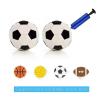 CLENEA 10pcs/Set Flexible Hose Volleyball Football Basketball with Needle Hand Air Pump Durable Balloon Ball Portable view 4