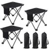 Airsnigi 3 Pack Camping Stool, Camping Foot Stools Portable Folding Camp Stool with Storage Bag, Folding Stool Suitable for Fishing, Beach, Picnic,Outdoor - Black view 1