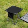 Airsnigi 3 Pack Camping Stool, Camping Foot Stools Portable Folding Camp Stool with Storage Bag, Folding Stool Suitable for Fishing, Beach, Picnic,Outdoor - Black view 2