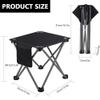Airsnigi 3 Pack Camping Stool, Camping Foot Stools Portable Folding Camp Stool with Storage Bag, Folding Stool Suitable for Fishing, Beach, Picnic,Outdoor - Black view 3